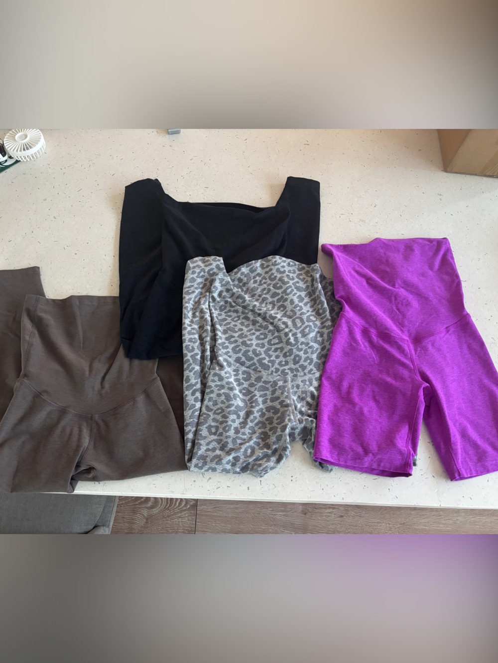 Beyond the Bump maternity bundle- 3 pairs cropped leggings & 1 pair biker shorts